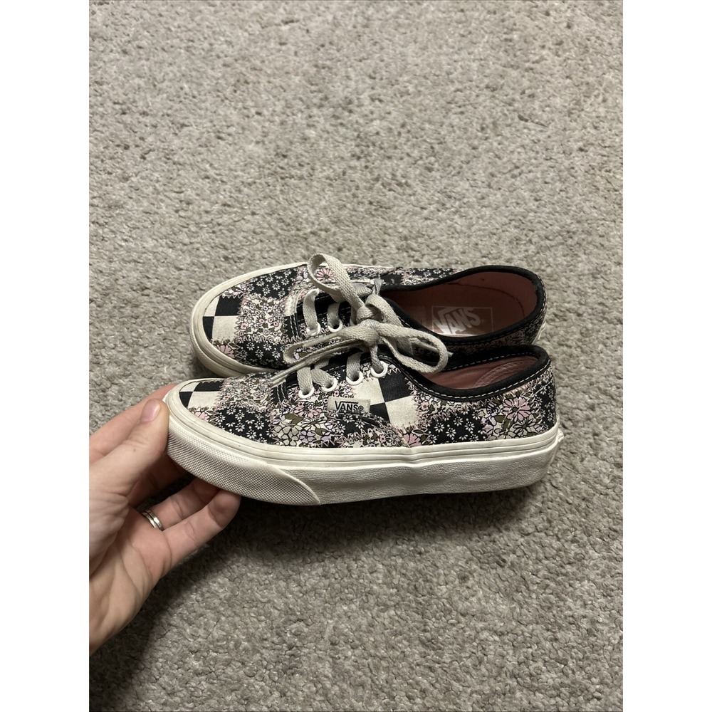 Vans Patchwork Floral Girls Shoes checkered size 1